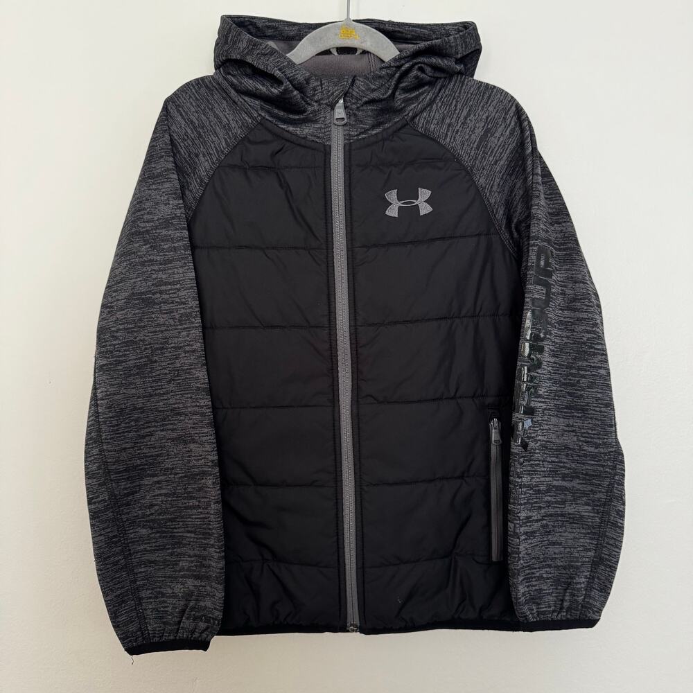 Under Armour Day Trekker Hybrid Jacket in Black/Gray - Picture 2 of 9